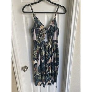 JUNGLE LEAF MIDI DRESS, SZ L